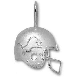  Detroit Lions Solid Sterling Silver Helmet Pendant Sports 