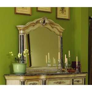  Catalina White Washed Mirror by Homelegance