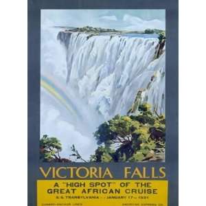  W.g. Bevington   Cunard Ocean Line VIctoria Falls Africa 