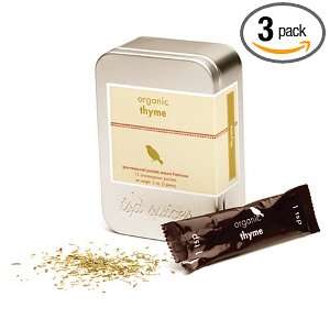 Tsp Spices Organic Thyme, 12 One teaspoon Packets, 2 Ounce Tins (Pack 