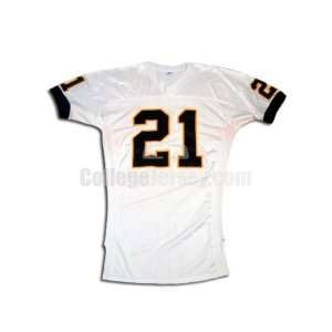  White No. 21 Game Used California Russell Football Jersey 