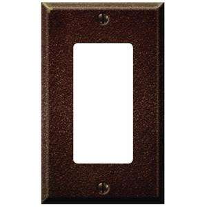   Textured Antique Copper Steel Decorator Wall Plate