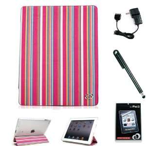  Case Stand for Apple iPad 2 + Black Wall/Travel Charger for iPad 