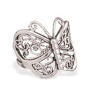   Silver Oxidized Butterfly Ring   Size 5 West Coast Jewelry Jewelry