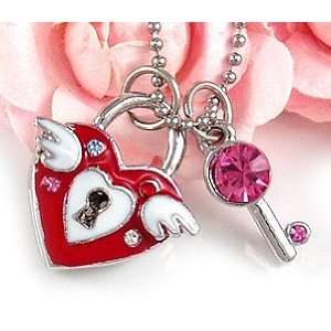  Heart Lock Key Cell Phone Charm Strap C648 Everything 