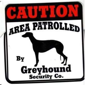  Decal Caution Area Patrolled by Greyhound Security 