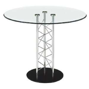  Contemporary Glass Top Round Dining Table: Home & Kitchen