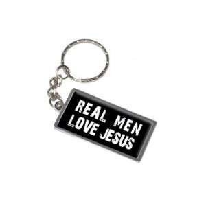  Real Men Love Jesus   New Keychain Ring Automotive