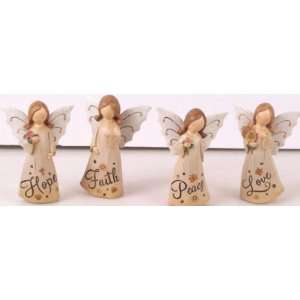  Resin Angel Figurines   set of 4 by Transpac Imports