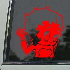  Betty Boop Red Decal Truck Bumper Window Vinyl Red Sticker 