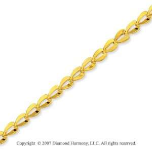    14k Yellow Gold Sleek Classic Style Fashion Ankle Bracelet Jewelry