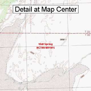   Topographic Quadrangle Map   Wall Spring, Nevada (Folded/Waterproof
