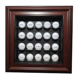  Cabinet Style 20 Golf Ball Display Case (Mahogany Frame 