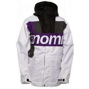  Nomis Simon Says Shell Snowboard Jacket White Hidden Print 