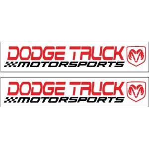  Dodge Truck Motorsport s Car Bumper Sticker Decal Set of 2 
