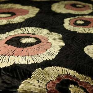  44 Wide Silk Velvet Burnout Ursala Black Fabric By The 