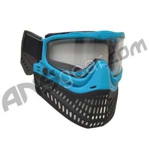 JT ProFlex Thermal Paintball Mask w/ Clear Lens   EPS Aqua Blue 