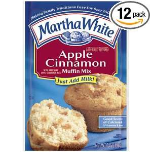 Martha White Apple Cinnamon Muffin Mix, 7 Ounce (Pack of 12):  