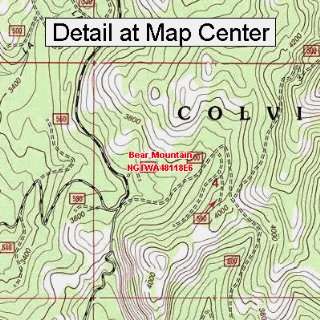  USGS Topographic Quadrangle Map   Bear Mountain 
