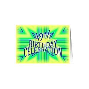    49th Birthday Party Invitation Bright Star Card: Toys & Games