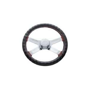   Steering Wheel Cover Black Leather Cover For Semi Trucks: Automotive