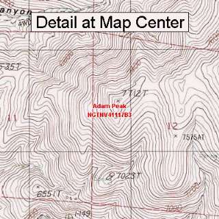   Topographic Quadrangle Map   Adam Peak, Nevada (Folded/Waterproof
