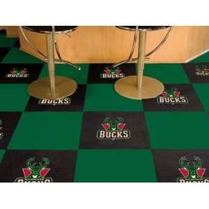 Milwaukee Bucks 20Pk Area/Game Room Carpet/Rug Tiles:  