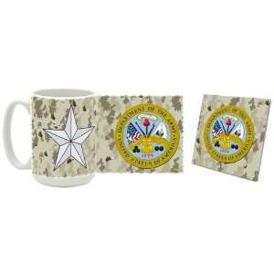  Army Rank Brigadier General Coffee Mug/Coaster Combo 