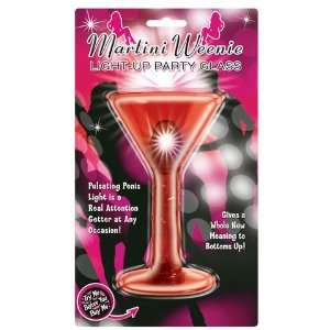  Martini weenie light up party glass   red: Home & Kitchen