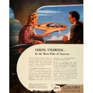  1943 Ad Marco Polo L C Chase Private Plane Jet Skyliner 