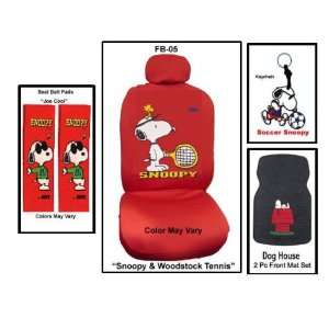Snoopy Tennis Plus Package 5   White Accessories Seat Covers