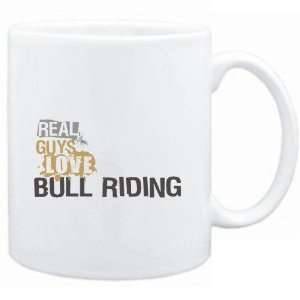    Mug White  Real guys love Bull Riding  Sports