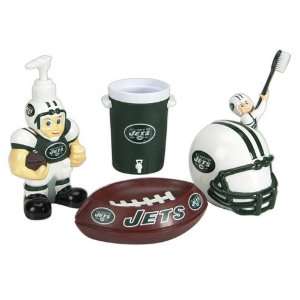  NFL New York Jets Football 5 Piece Bathroom Set: Home 