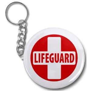  LIFEGUARD CROSS Red White Heroes 2.25 Button Style Key 