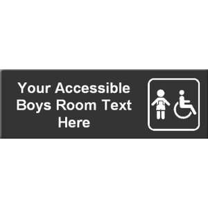  Accessible Boys Room Symbol Sign Trumpeteur Frosted, 12 x 