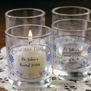  Personalized Christmas Blessings Votive Holders   Party 
