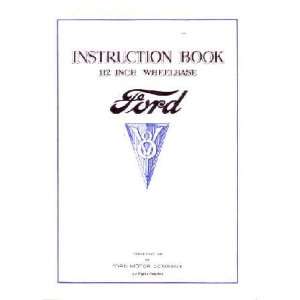  1934 FORD CAR 112 Inch Wheelbase Owners Manual Guide 