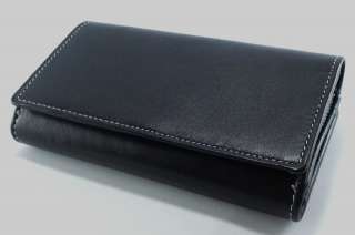 Just Leather Ladies Purse Wallet Card Holder Black Genuine Leather LS1 