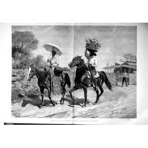   1886 Natives Horses Market San Antonio Texas America