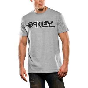 Oakley Flashback Mens Short Sleeve Sports Wear Shirt   Heather Grey 