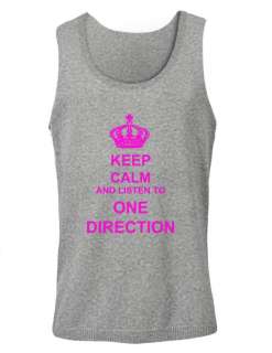 Keep Calm and listen to one direction Singlet T Shirt tank top music 