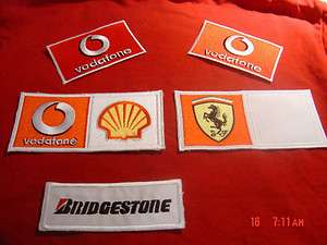 F1 Formula1 Ferraris Sponsors Embroidered Patch Badges  