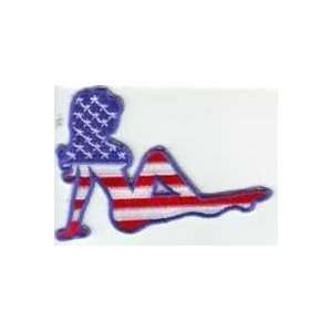  Babe America Ladies Embroidered US Flag Bike Vest Patch 