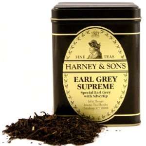 Earl Grey Supreme Tea, Loose Tea in 4 Ounce Tin  Grocery 