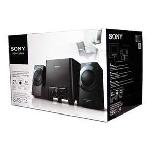 NEW 2012 Sony SRS D4 Desktop Computer 2.1 Channel 27 watt Speaker 