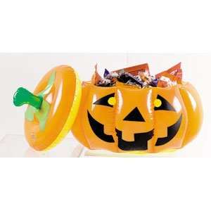    Fright Night Inflatable Pumpkin Bowl with Lid Toys & Games