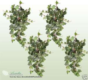 Four 30 Artificial Grape Bushes Silk Plant 541GRFS Ivy  