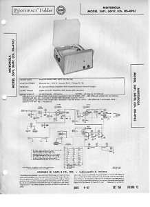 Sams Photofact Manual Motorola 36F1 36F1C Turntable  