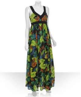 French Connection safari floral print cotton maxi coverup dress 