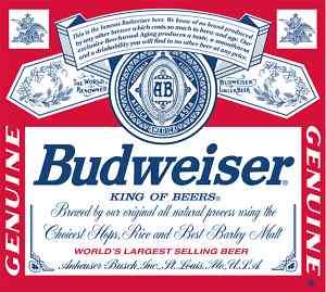 Budweiser Vinyl Sticker Decal 14 (full color)  